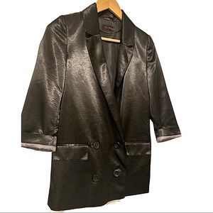 Miss Selfridge Black Satin Blazer